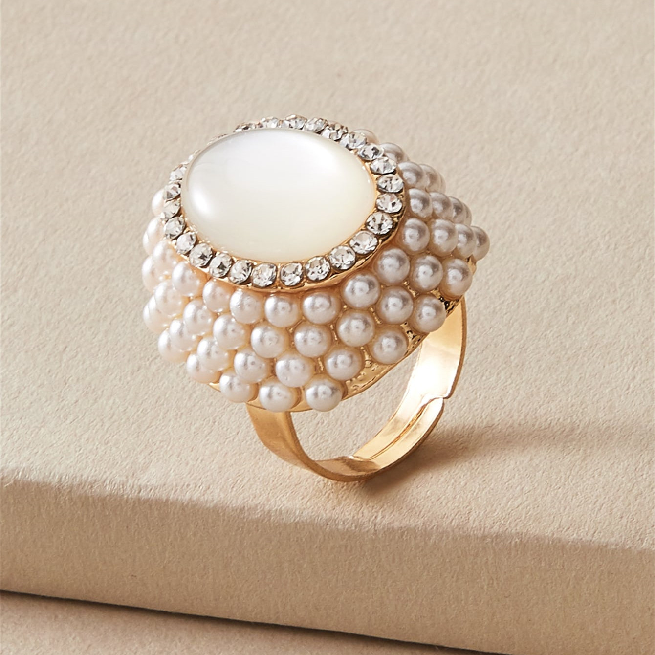 Accessory, Fashionable Ring From Pearl, Factory Direct Supply, European Style, Amazon, On Index Finger, Cat's Eye