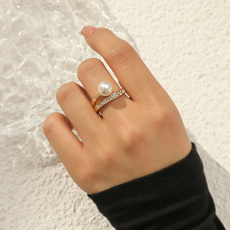 Fashionable Advanced Sophisticated One Size Ring From Pearl, Japanese And Korean, High-quality Style, On Index Finger, Simple And Elegant Design