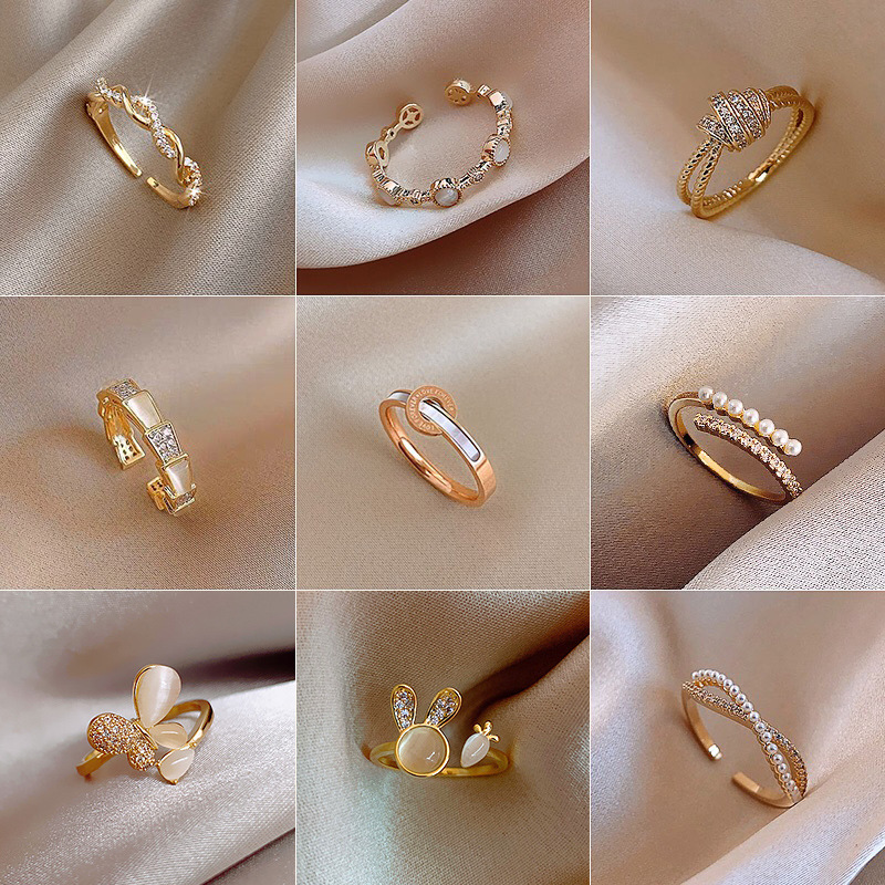 One Size Rabbit, Fashionable Design Ring, Cat's Eye, South Korea, On Index Finger, Simple And Elegant Design